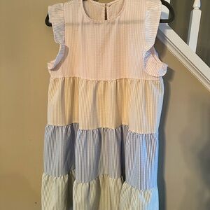 Seersucker Babydoll Dress